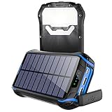 Powerbank Solar Wasserdicht 26800mAh Tragbares Handy Solarladegeräte mit 2 Eingangsports und 3 USB Ausgängen, Soluser Hohe Kapazitäts Externer Akku für Unterwegs, Ausflüge