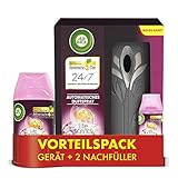 Air Wick Freshmatic Max – Vorteilspack mit Gerät und 2 Nachfüllern – Batteriebetrieben – Duft: Sommervergnügen – 2 x 250 ml Nachfüller + Gerät in Schwarz