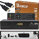 Bamof BE-2607 Digital Satelliten Sat Receiver - ( HDTV , DVB-S/S2 , HDMI , SCART , 2X USB 2.0 , Full HD 1080p) [Vorprogrammiert für Astra Hotbird Türksat] [Energieklasse A+++]