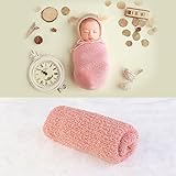 NUOLUX Neugeborenes Baby Fotografie Foto Prop Stretch Wrap Baby lange Ripple Wrap (Pink)