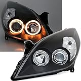 AD Tuning GmbH & Co. KG 960763 Angel Eyes Scheinwerfer Set, Klarglas Schwarz