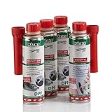 MATHY DPF-Kur Reinigungsset Dieselpartikelfilter 250 ml + 3 x 300 ml - intensive Reinigung DPF - Diesel Additiv - Einfache Anwendung über den Tank - Dieselpartikelfilter Reiniger - Kraftstoffadditiv