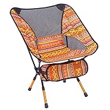 LIOOBO Tragbare Klapp Angeln Stuhl Camping Stuhl Sitz 600D Oxford Tuch Aluminium Angeln Stuhl für Picknick Im Freien BBQ Strand Stuhl (Orange)