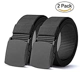 Tenine Taktischer Gürtel, Taktisch Gürtel Schwerlast Militär Nylon Web Gurt Riggers Belt, Schnellverschluss Metallschnalle Bund mit Taktischen Molle Schluesselhaken (Schwarz 2Stück)