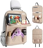 Tsumbay Auto Rückenlehnenschutz (1 Stück) Wasserdicht Autositz Organizer mit vielen Sack, Tablet/Telefon Aufbewahrung, Multifunktionale Auto Aufbewahrungstasche für Auto Ordentlich