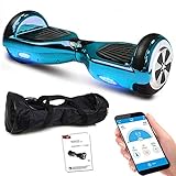 Hoverboard GPX-01-6,5 Zoll Motion V.5 mit App, inkl. Tragetasche, Dual Motor, Bluetooth 4.0, Lautsprecher, Kinder Sicherheitsmodus, Self Elektro Balance Scooter, 600 Watt (Stone)