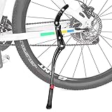 WOTEK Fahrradständer, Seitenständer Fahrrad Universal Aluminiumlegierung Fahrrad Ständer Rutschfester Gummiständer, Mountainbike, Rennrad, Fahrräder und Klapprad, Höhenverstellbar| 24-29 Zoll