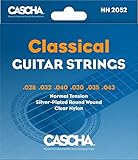 Cascha Premium Gitarren-Saiten-Set I Nylon-Saiten für Klassik- & Konzert-Gitarren I sehr gute Klang-Qualität & hohe Lebensdauer I hochwertiges 6-Saiten-Set I Classical Nylon Guitar Strings 6 Stück