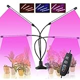 Roleadro 80W LED Pflanzenlampe mit 3/6/12H Cycle Timer Pflanzenlicht 3 Modes 360° Adjustable Schwanenhals & Schreibtischclip Led Grow Lampe 10 Brightness fur Pflanzen Wachstum im Gewächshaus
