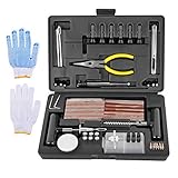 everfarel Reifen Reparaturset 100 TLG Auto Reifenreparatur Set Professionelles Reifen Flickset für Motorrad PKW LKW Jeep Traktor Fahrräder, Reifen Reparatur Set