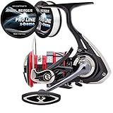 Angel-Berger Daiwa Ninja LT Spinnrolle Angelrolle mit Pro Line x-Treme Schnur (2500)