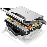 Cecotec Rock´n Grill 1000 W. Elektrischer Grill, RockStone Antihaftbeschichtung, 1000 W, 25,5 x 29,5 x 10 cm