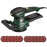 Exzenterschleifer, AUTLEAD PRS03A, 450W und 13000 RPM Schleifmaschine mit Staubsammelbox, 20 Schleifpapiere und 3 Polierkits