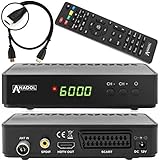 Anadol HD 202c + digitaler Full HD Kabel Receiver für digitales Kabelfernsehen (HDTV, DVB-C / C2, HDMI, SCART, Mediaplayer, USB 2.0, 1080p) [automatische Installation] inkl. HDMI Kabel - schwarz