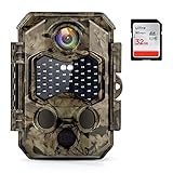COOLIFE Wildkamera 4K 32MP Utral-HD Infrarot nachtsichtkamera 120 °Weitwinkel, 20m Auslöseentfernung 0,2s Schnelle Trigger Geschwindigkeit 45 pcs 940nm IR LEDs IP66 Wasserdichter Bewegungsmelder