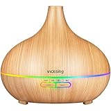 VicTsing 500mL Aroma Diffuser, 23dB Ultra Leise Luftbefeuchter Ultraschall, bpa-Free Öle Diffusor Aromatherapie mit 7 Farben LED, Auto-Abschaltung