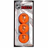 Franklin Sports NHL High Density Street Hockey Ball, Orange, 3er Pack