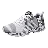 Mode Freizeit Herren Camouflage Sportschuhe Laufschuhe mit Luftpolster Turnschuhe Profilsohle Sneakers Leichte Schuhe,Atmungsaktiv Mesh Rutschfeste Sportlich Fitnessschuhe Walkingschuhe Schuhe