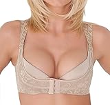 Boolavard Dirndl BH Xtreme Push Up Büstenhalter Mieder ohne Silikon Geradehalter Bra Oktoberfest (M, Beige)