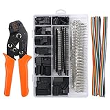 Proster Dupont Crimpzange SN-28B Dupont Ratsche-Crimper mit 1550PCS Dupont Männlich / Weiblich Verbindungsstecker 0.1-1.0mm² Dupont Crimpwerkzeug für 2.54mm 3.96mm KF2510 Verbinder 28-18AWG