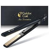 Glätteisen zum Locken und Glätten Haarglätter - 5 Jahre Herstellergarantie Profi Hair Straightener Haar Glätter Ionen Glaetteisen (829 Gold)