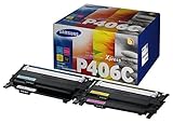 Samsung CLT-P406C Original Toner (C/M/Y/K) - Value Pack (Kompatibel mit: CLP-365 CLX-3300/CLX-3305/ C410W C460W C460FW)