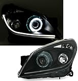 Eagle Eyes Angel Eyes Scheinwerfer Set in Schwarz Halogen H9 H9 LWR