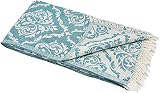 Carenesse Handtuch BAROCK Petrol, Edles und Hochwertiges Doubleface sporttuch Sport Towel Backpacker Towel Camping Towel, 100% Baumwolle, 60 x 100 cm, Reise Handtuch