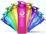 ZORRI Trinkflasche 1l 800ml 600ml 1.2 liter Bpa frei Auslaufsichere Sportflasche Kunststoff mit Filter & Flaschenbürste Für Kinder,Sport,Fahrrad - Schlanke Wasserflasche aus Tritan - Leicht,Nachhaltig