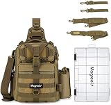 Magreel Angelrucksack, groß, wasserdicht, für Angelzubehör, mit Schultern, multifunktional