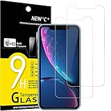 NEW'C 2 Stück, Schutzfolie Panzerglas für iPhone 11 und iPhone XR, Frei von Kratzern, 9H Härte, HD Displayschutzfolie, 0.33mm Ultra-klar, Ultrabeständig