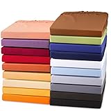 aqua-textil Exclusiv Spannbettlaken 180x200 - 200x220 cm dunkel grau Jersey Baumwolle 230g/qm Spannbetttuch Elastan Laken