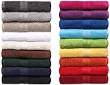 NatureMark Frottee Handtücher Serie Premium Baumwolle 20 Trendfarben in 8 versch. Größen: 4er Set Handtücher 50x100cm Farbe: Anthrazit grau