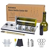 Kalawen Flaschenschneider 5 Verstellbares Rad Glasschneider für Flaschen Set Edelstahl Bottle Cutter DIY-Werkzeug zum Schneiden von runden Flaschen und Flaschenhals