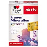 Doppelherz Frauen Mineralien DEPOT – Nahrungsergänzungsmittel mit vielen Mineralien und Vitaminen – Tabletten mit 2-Phasen-System – 1 x 30 Tabletten