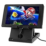 TechKen Switch Ständer Dock Halterung Verstellbare für Switch,Switch Halter Stand Multi Winkel Faltbar Höhenverstellbar Switch Spiele für Switch Gerät Schwarz
