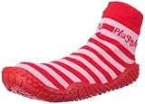 Playshoes Jungen Unisex Kinder Socke Streifen Aqua Schuhe, Rot (rot/rosa 788), 26/27 EU