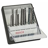 Bosch Professional 10tlg. Stichsägeblatt-Set Robust Line Wood Expert zum Sägen in Holz