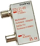 Axing TZU 21-65 Multimedia-Aufsteckadapter Verteiler für Kabelmodem und TV