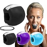 Jaw Trainer, Jawline Trainer Kiefer Training Gesichtsstraffer Kiefer-Übungsgerät und Neck Toning Fitnessball Gesichtsstraffung Kieferlinie Übung Kiefer Trainer Ton Ihres Gesichts (Schwarz)