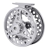 LSHEL Fliegenrolle großer Spulenkern mit Druckguss-Aluminum-Körper Fliegenfischen Rolle in 3/4wt 5/6wt 7/8wt, Silber/Grün/Blau/Schwarze, Fliegenfischen Rollen