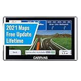 GPS Navi Navigationsgerät für Auto CARRVAS GPS Navigation für PKW Spracherinnerung 7 Zoll Vorinstallieren EU 2021 Neueste Karten Lebenslang Kostenloses Kartenupdate