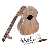 ammoon Ukelele 23in Konzert Ukelele Ukulele Hawaii Gitarre DIY Kit Holz Körper Palisander Griffbrett mit Stöpsel String Brücke Mutter
