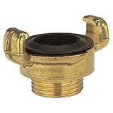Gardena Messing-Schnellkupplungs-Gewindestück mit Außengewinde: Schlauchanschluss mit 33.3 mm (G 1 Zoll)-Gewinde z.B für Pumpen mit Innengewinde (7115-20)
