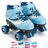 Osprey Disco Quad Rollschuhe für Erwachsene und Kinder, Retro Rollschuhe mit ABEC 7 Kugellager, 31, Blau