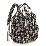 Pipibear Wickelrucksack, Jacquard Wickeltasche Rucksack, Baby Reiserucksack für Mama & Papa