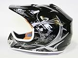 Helm Kinderhelm Motorradhelm Crosshelm Motocrosshelm Sport Schwarz L