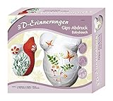MAMMUT 129007 - 3D Erinnerungen Gipsabdruck Set Babybauch, Komplettset mit 4 Gipsbinden, 1 Vaseline, 6 Acrylfarben, 2 Pinsel und 1 Mischpalette, Kreativset für werdende Eltern