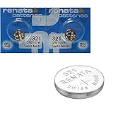 2 x Renata Uhrenbatterie - Swiss made Cells Silberoxid 0% Quecksilber Knopfzellen 1.55V Renata Batterien des langen Lebens 321 ( SR616SW )