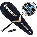 Senston Carbon Badmintonschläger N80YTP Ultraleicht Profi 6U Graphit Badminton Schläger mit Schlägertasche